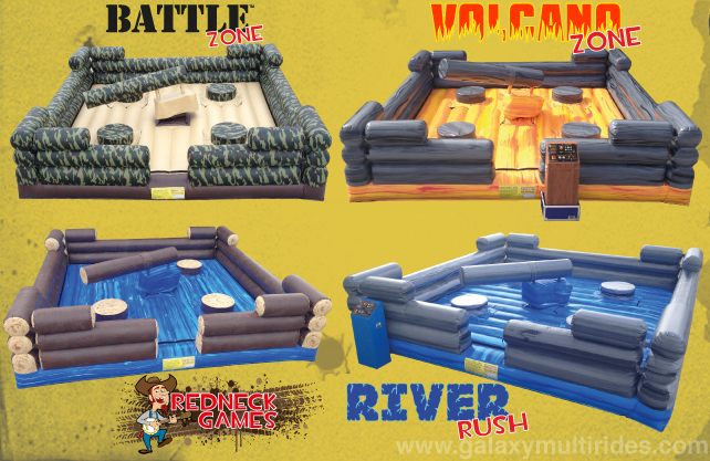 Battle Zone - Volcano Zone - River Rush - Redneck Games - The multi player action game from Galaxy